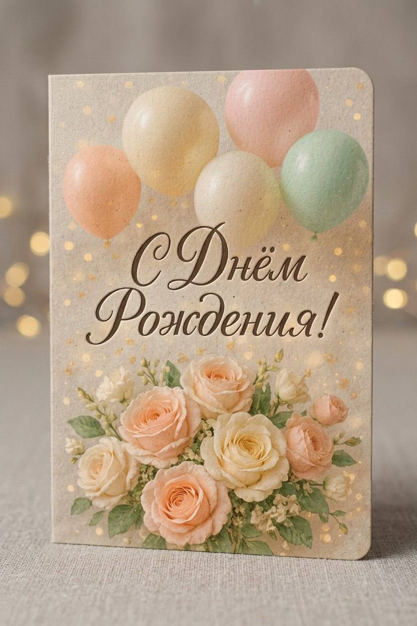 Открытка «С днем рождения»